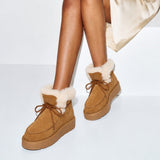 Shearling Lace-Up Platform Boots (APRÈS-SKI)