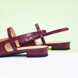 Pointed Toe Slingback Flats (Freya)（SALE）