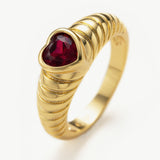 Heart Gemstone Ring