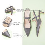 Pointed Toe Print Slingbacks (Helen)