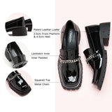Fashionable Chain-Embellished Platform Footwear