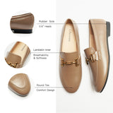Gold Bit Round Toe Loafers (Loraine)