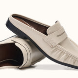 Ruched Loafer Mules (Soho Wax)