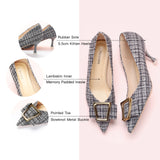 Metal Tie Kitten Heel Pumps (Olivia)