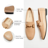 Gold Bit Round Toe Loafers (Loraine)