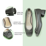 Elegant Bowknot Detail on Grey Heels