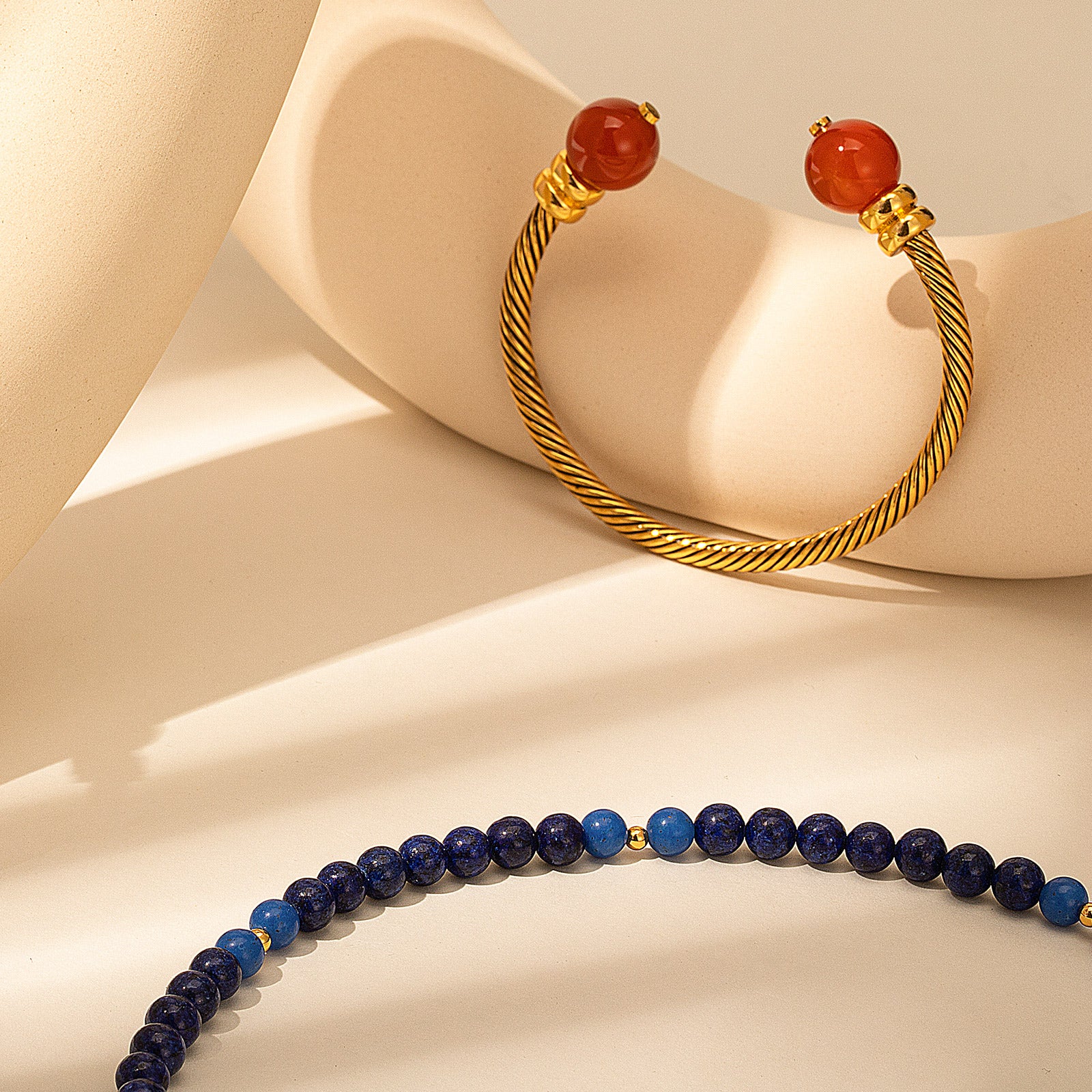 Lapis Blue Necklace, exuding a sapphire blue sparkle, this necklace features a captivating lapis lazuli pendant for a glamorous and enchanting look