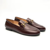 Gold Bit Round Toe Loafers (Loraine)