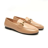 Gold Bit Round Toe Loafers (Loraine)
