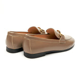 Gold Bit Round Toe Loafers (Loraine)
