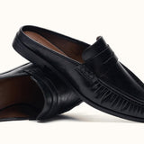Ruched Loafer Mules (Soho Wax)