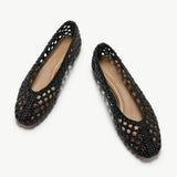 Handwoven leather Ballet Flat (Demi）