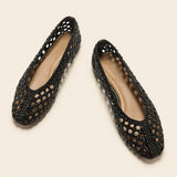 Handwoven leather Ballet Flat (Demi）