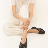 Handwoven leather Ballet Flat (Demi）