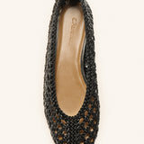 Handwoven leather Ballet Flat (Demi）