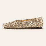 Handwoven leather Ballet Flat (Demi）