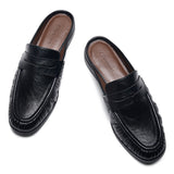 Ruched Loafer Mules (Soho Wax)