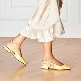 Square Toe Block Heel Slingback Sandals (Alyssa F)