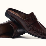 Ruched Loafer Mules (Soho Wax)