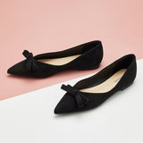 Suede Ballet Flats in Black, a versatile and chic choice for making a statement
