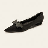 Bowknot Suede Flats (Aida)