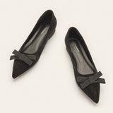 Bowknot Suede Flats (Aida)