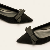 Bowknot Suede Flats (Aida)