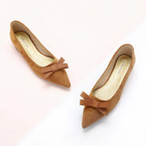 Bowknot Suede Flats (Aida)