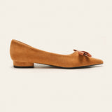 Bowknot Suede Flats (Aida)