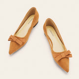 Bowknot Suede Flats (Aida)