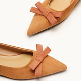 Bowknot Suede Flats (Aida)
