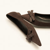 Bowknot Suede Flats (Aida)