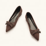 Bowknot Suede Flats (Aida)