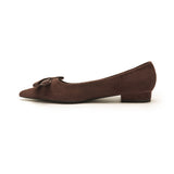 Bowknot Suede Flats (Aida)