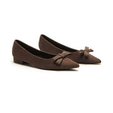 Bowknot Suede Flats (Aida)