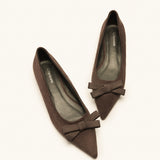 Bowknot Suede Flats (Aida)