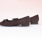 Bowknot Suede Flats (Aida)（SALE）