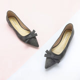 Bowknot Suede Flats (Aida)（SALE）