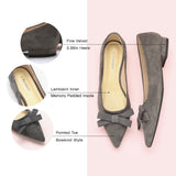 Bowknot Suede Flats (Aida)（SALE）