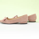 Bowknot Suede Flats (Aida)（SALE）
