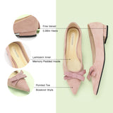 Bowknot Suede Flats (Aida)（SALE）