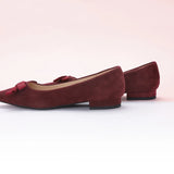 Bowknot Suede Flats (Aida)