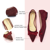 Bowknot Suede Flats (Aida)
