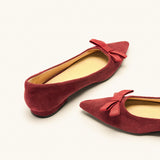 Bowknot Suede Flats (Aida)