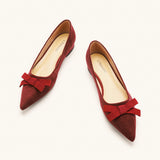 Bowknot Suede Flats (Aida)