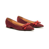 Bowknot Suede Flats (Aida)