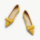 Bowknot Suede Flats (Aida)（SALE）