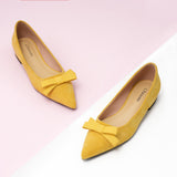 Bowknot Suede Flats (Aida)（SALE）