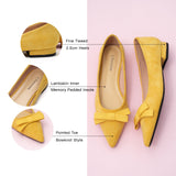 Bowknot Suede Flats (Aida)（SALE）