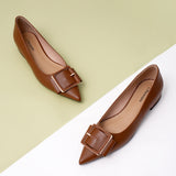 Square Buckle Flats (Aida) (SALE)
